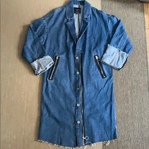 Zara Trafaluc Denim Oversize Trench/jacket